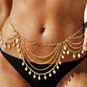 Gold Waist Chain Belly Chains Bikini Beach Body